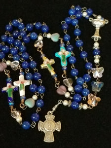 Crystal butterfly rosary