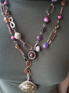 Retro 52in chain belt with Seahorse pendant