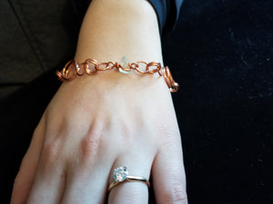 Kyanite Citrine delicate Copper wire Art Bracelet