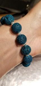 Bling cross aroma lava bracelet