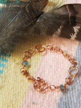 Kyanite Citrine delicate Copper wire Art Bracelet