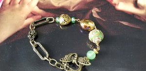 Dragonfly chrysocolla bracelet