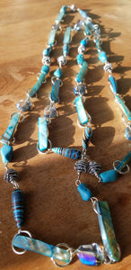 turquoise retro 55 in chain belt