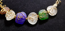 Great lakes seaglass wireart necklace