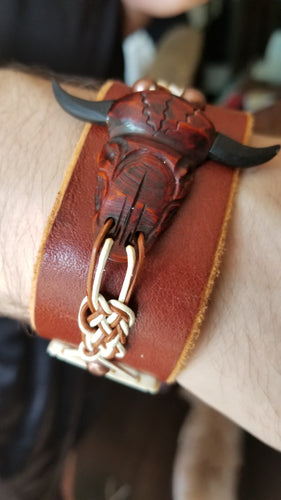 Custom leather cuffs