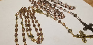 Delicate champagne rosary