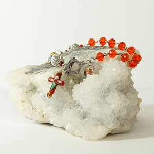 Cloisonné & Austrian crystal Rosary bracelets