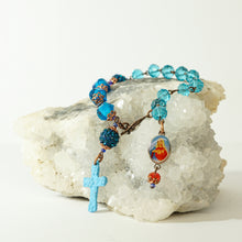 Cloisonné & Austrian crystal Rosary bracelets