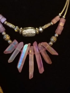 Beauty  pink crystal  Necklace