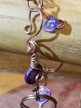 Amethyst copper wire art bracelet