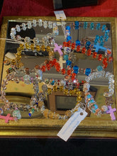 Cloisonné & Austrian crystal Rosary bracelets