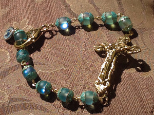 Moonstone Austrian crystal Rosary bracelets