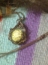 Great Lakes Sea-glass wirewrap  Cameo