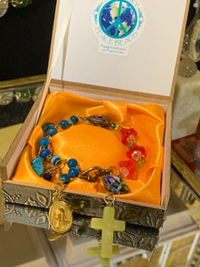 Lmtd ed T.R.Jackson  royal blue rosary bracelet