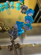 Lmtd ed T.R.Jackson apatite Czech floral rosary bracelet