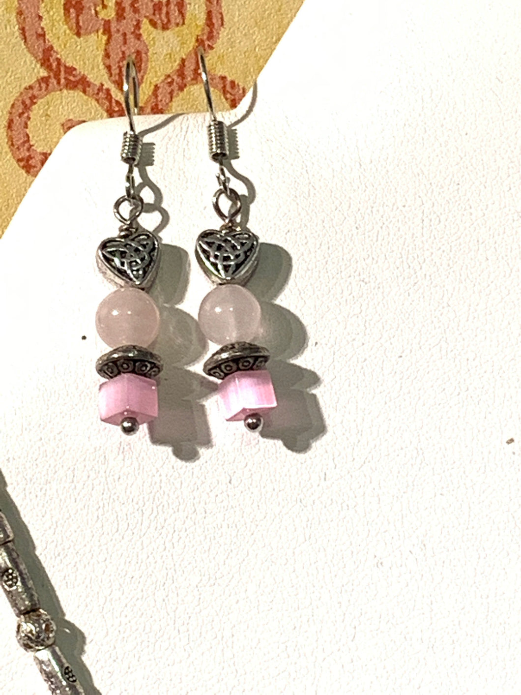 Matching earrings 1/2 price with  Rose  Quartz necklace