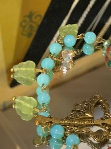 Lmtd ed T.R.Jackson  aqua opalite rosary bracelet